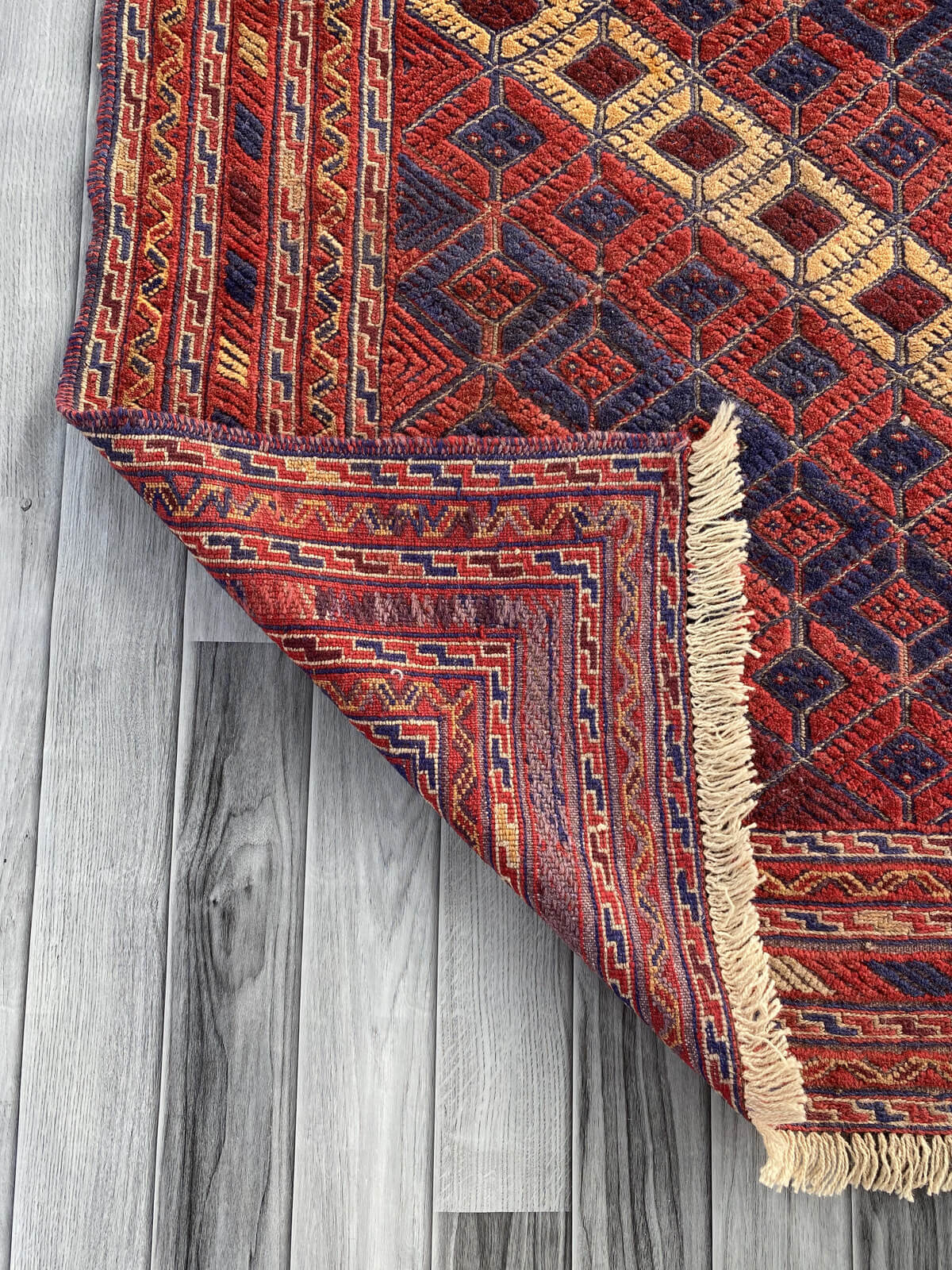 Handmade Afghan Tribal Meshwani Rug 190x158 cm KAS#776