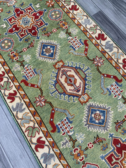 Handmade Traditional Kazak Runner Rug  304 cm x 82 cm  SK#1124