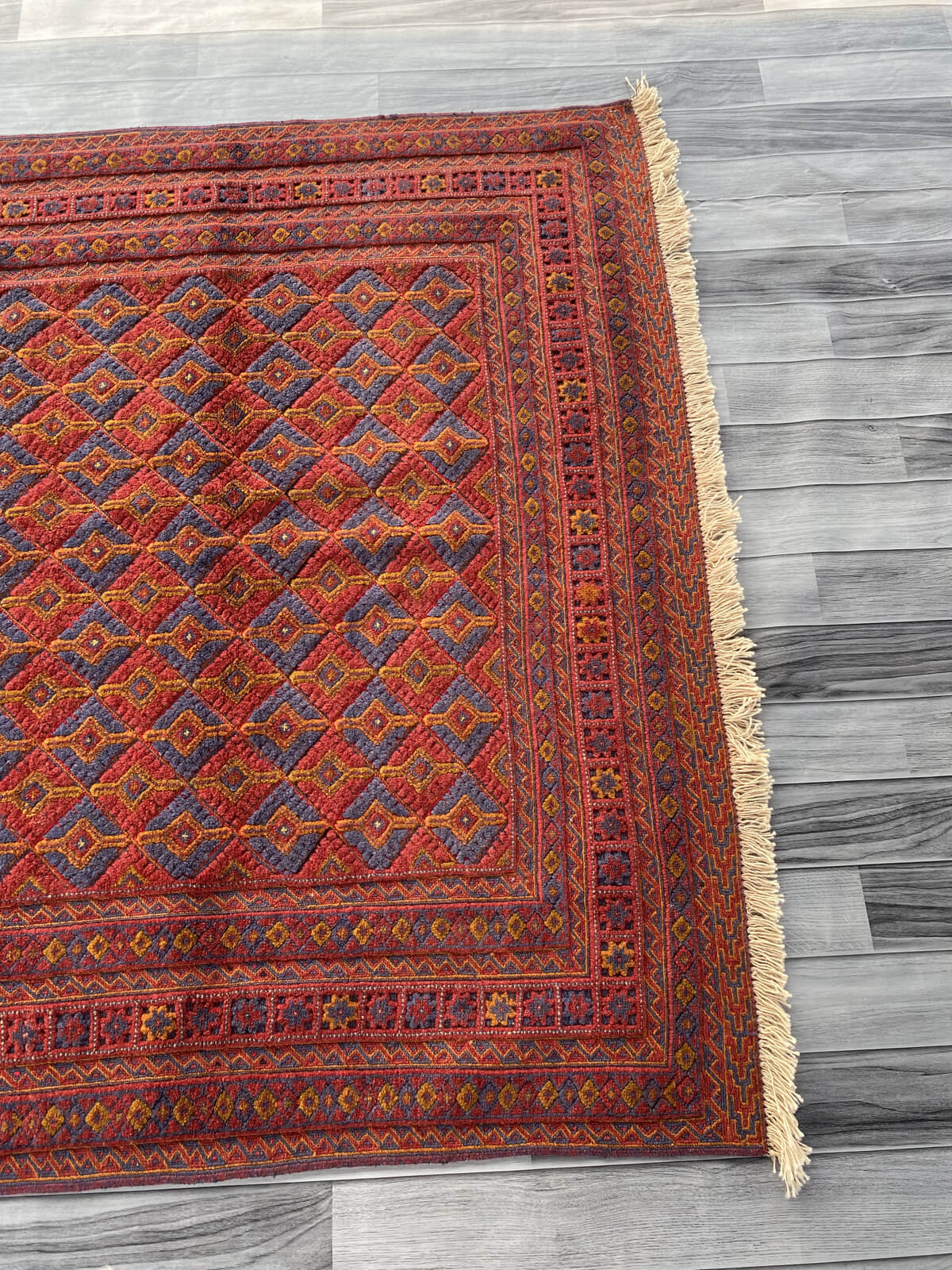 Handmade Afghan Tribal Meshwani Rug 200x145 cm KAS#777