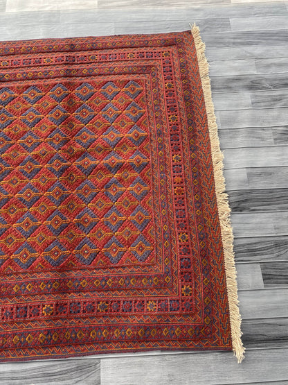 Handmade Afghan Tribal Meshwani Rug 200x145 cm KAS#777
