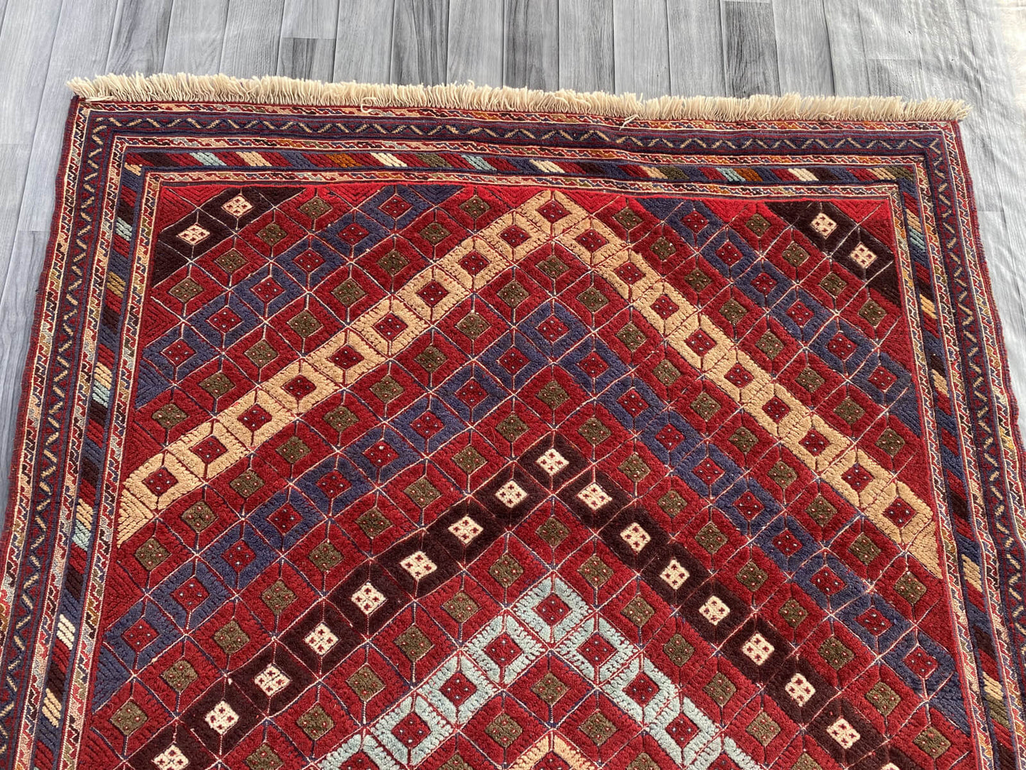 Handmade Afghan Tribal Meshwani Rug 211x158 cm KAS#778