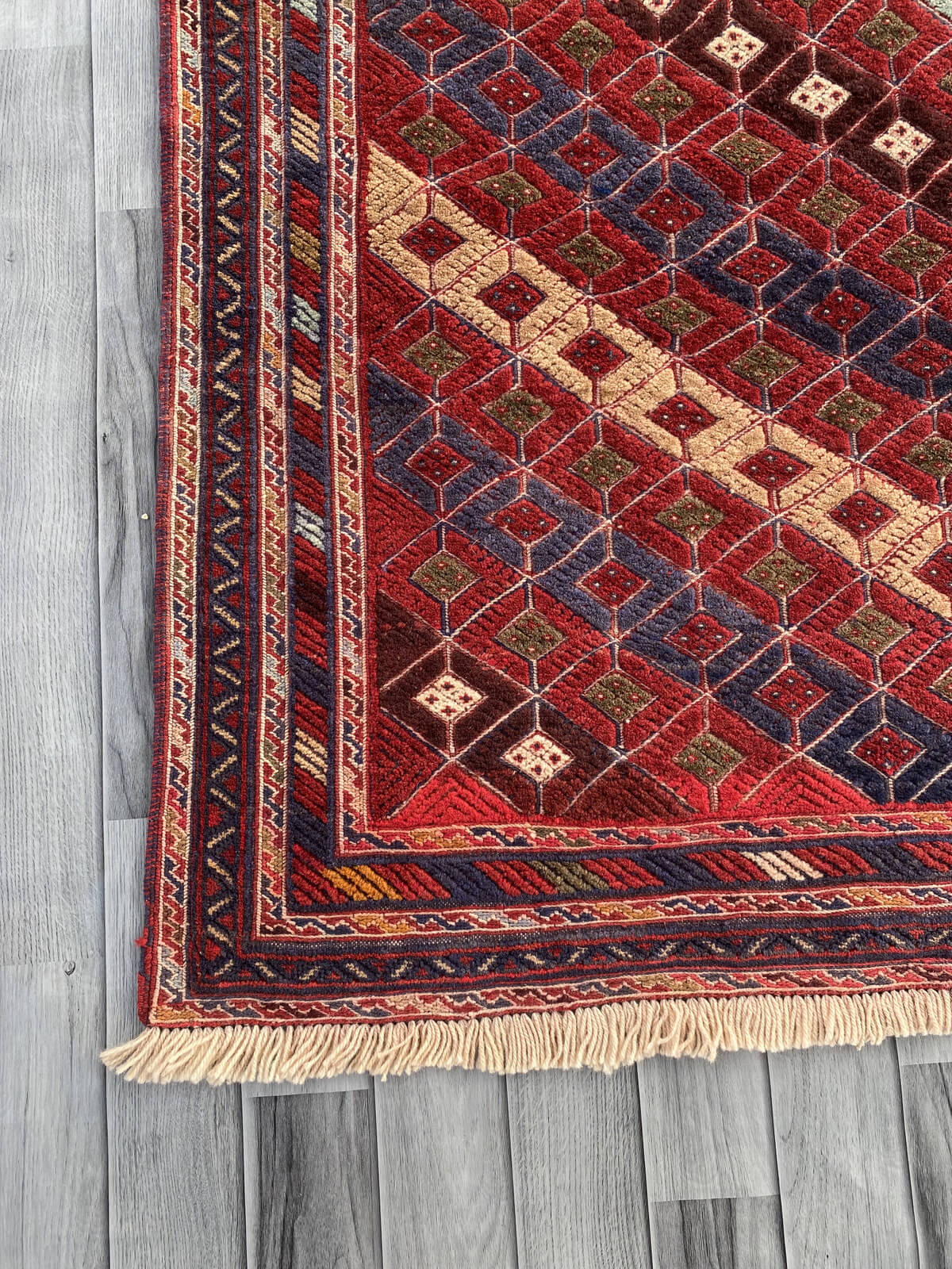 Handmade Afghan Tribal Meshwani Rug 211x158 cm KAS#778