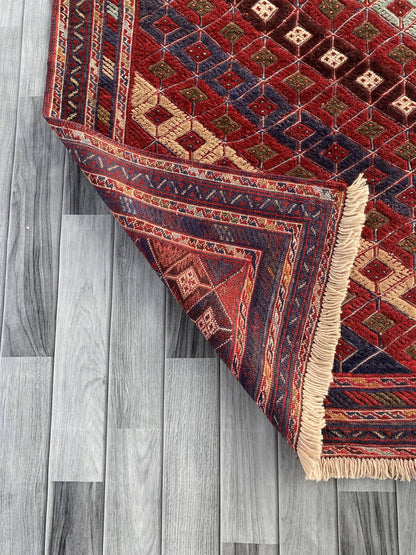 Handmade Afghan Tribal Meshwani Rug 211x158 cm KAS#778
