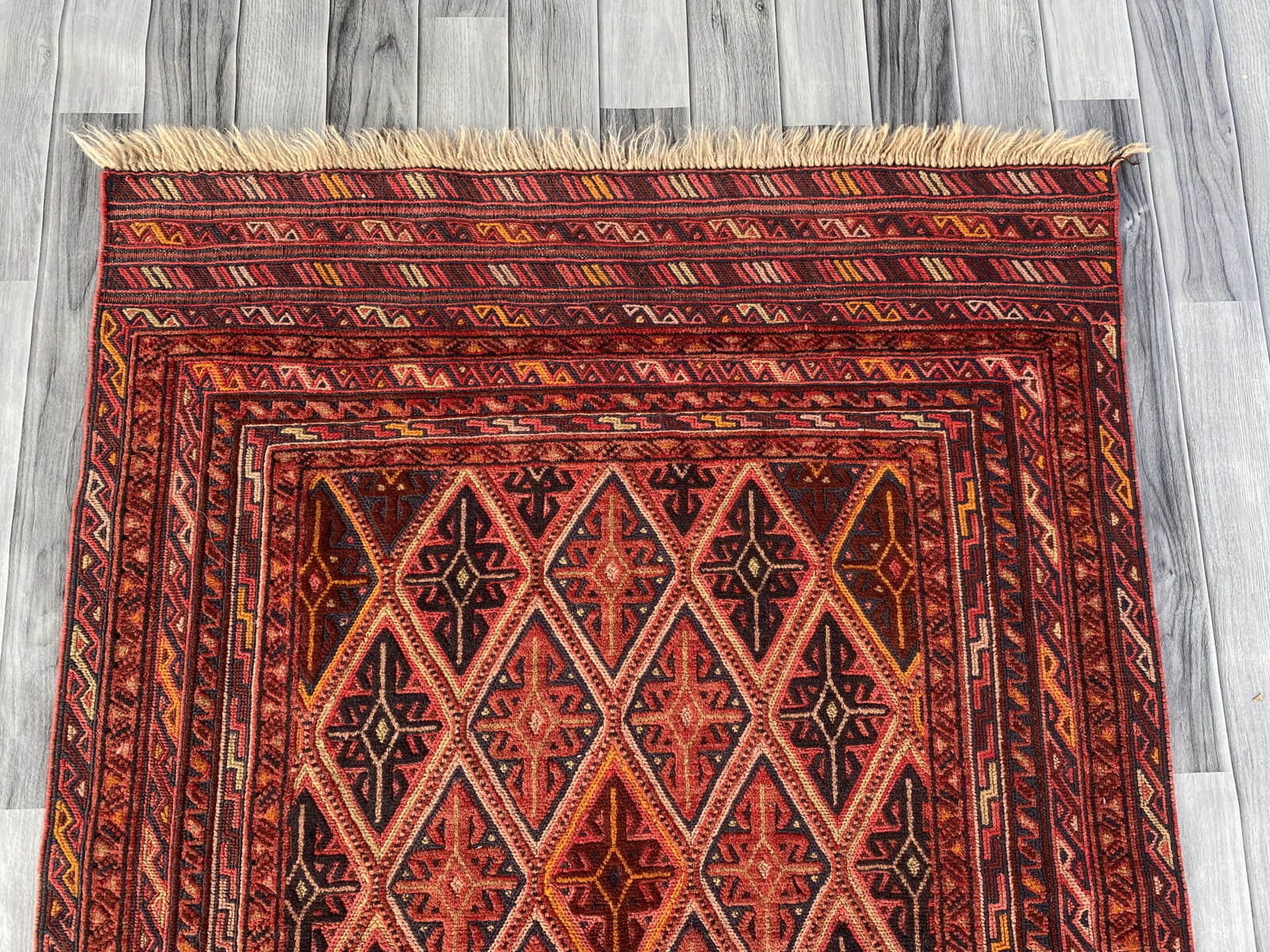 Handmade Afghan Tribal Meshwani Rug 147x107 cm KAS#779