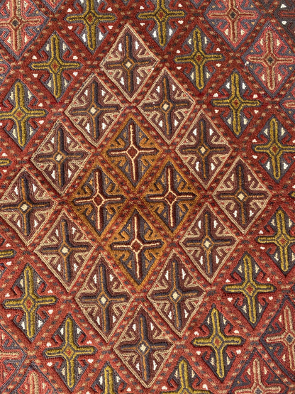Handmade Afghan Tribal Meshwani Rug 142x123 cm KAS#780
