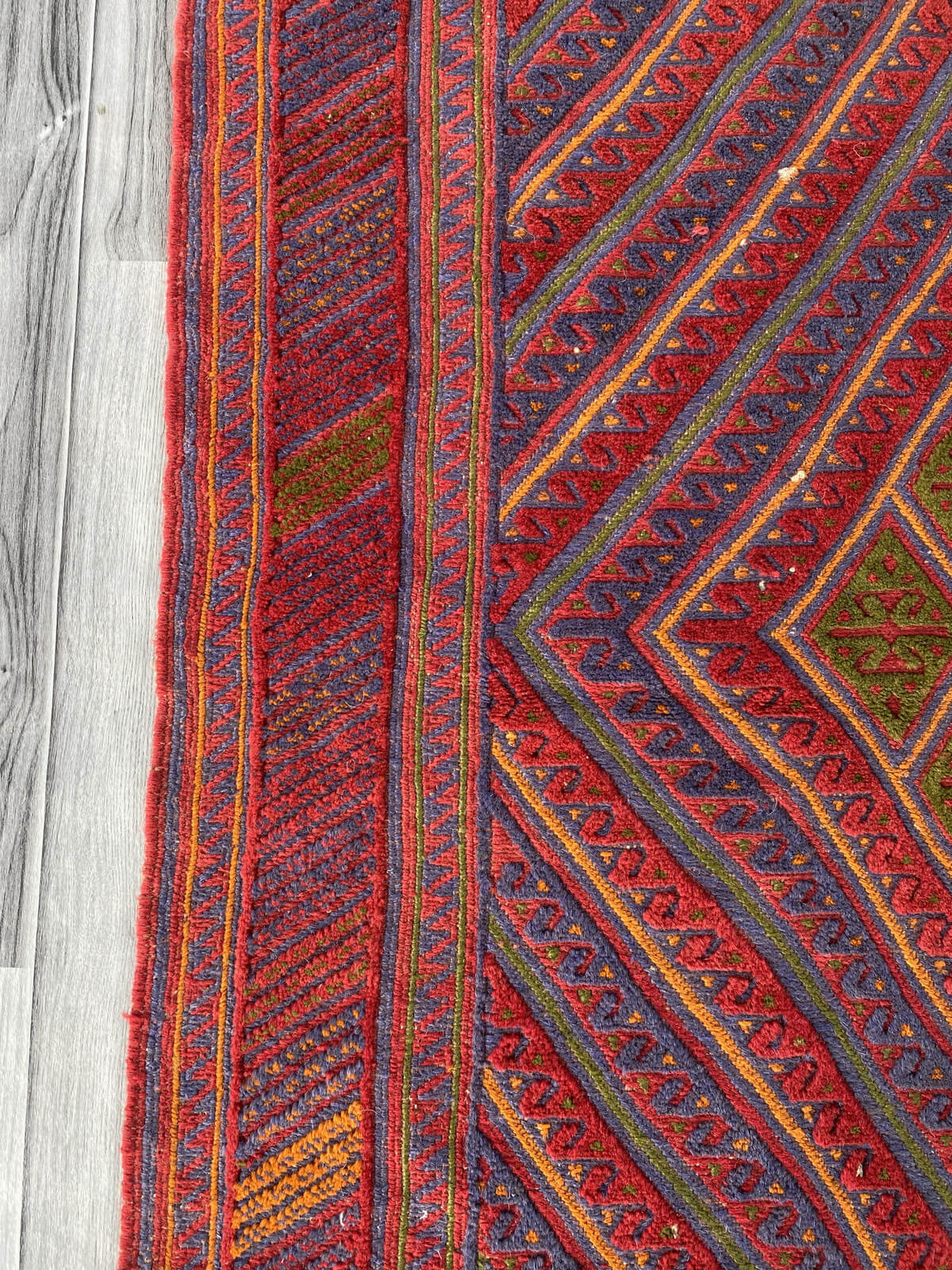 Handmade Afghan Tribal Meshwani Rug 132x110 cm KAS#781