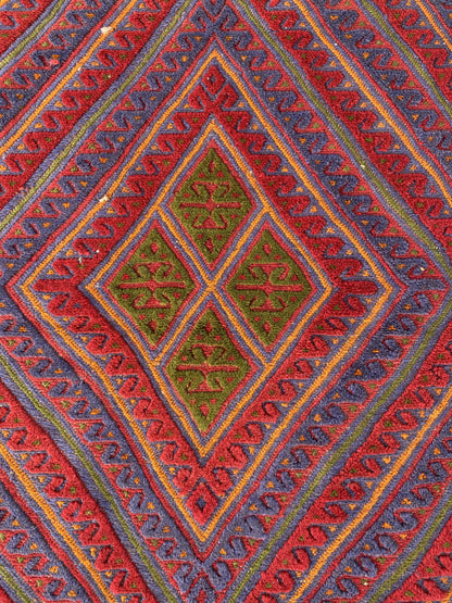 Handmade Afghan Tribal Meshwani Rug 132x110 cm KAS#781