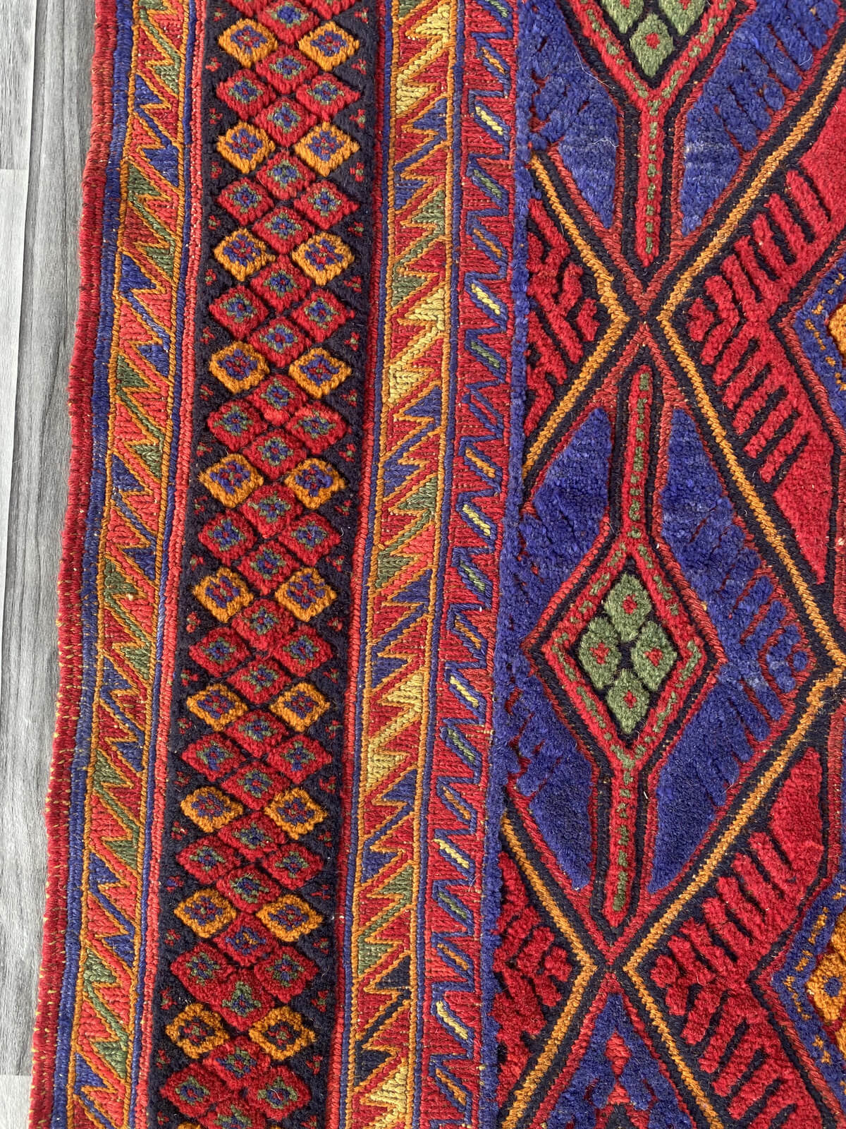 Handmade Afghan Tribal Meshwani Rug 139x125 cm KAS#782
