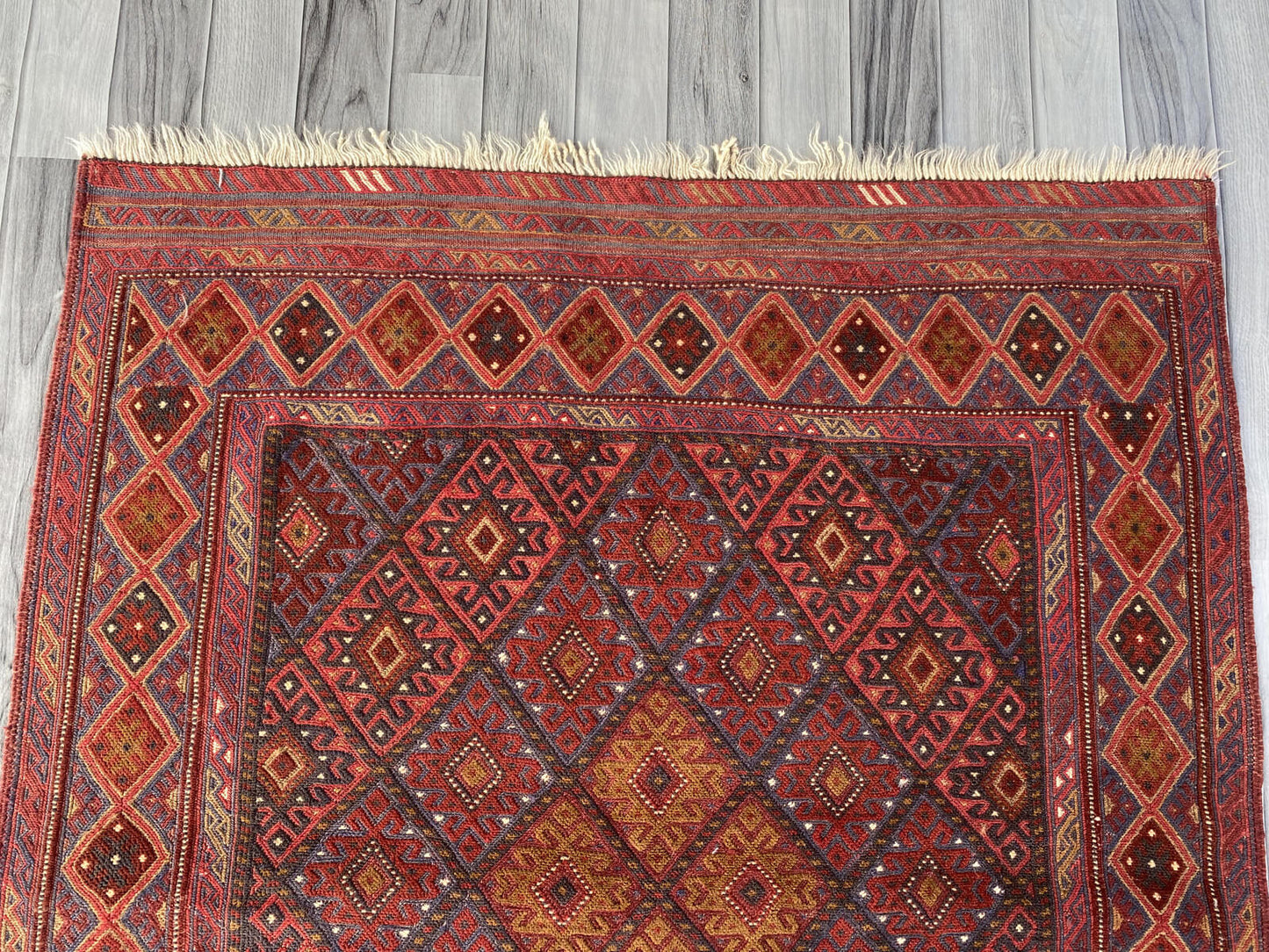 Handmade Afghan Tribal Meshwani Rug 143x121 cm KAS#783