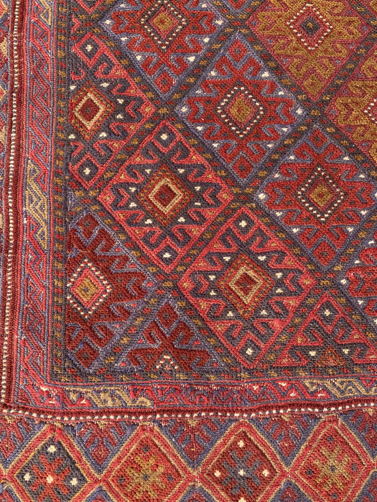 Handmade Afghan Tribal Meshwani Rug 143x121 cm KAS#783