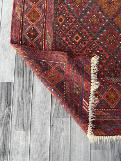 Handmade Afghan Tribal Meshwani Rug 143x121 cm KAS#783