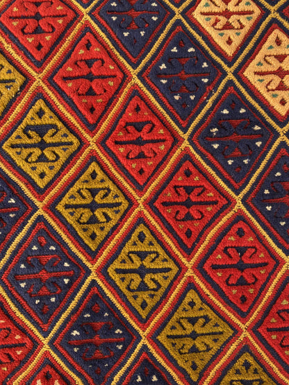 Handmade Afghan Tribal Meshwani Rug 140x125 cm KAS#784
