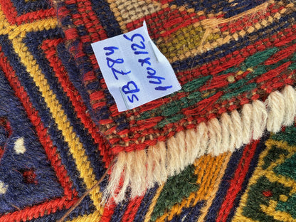 Handmade Afghan Tribal Meshwani Rug 140x125 cm KAS#784