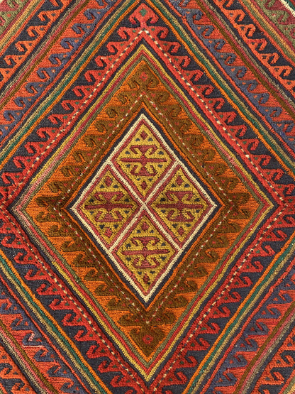 Handmade Afghan Tribal Meshwani Rug 132x120 cm KAS#785