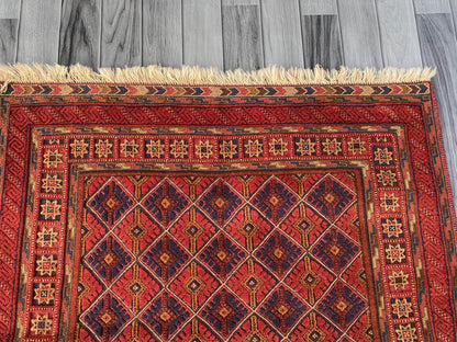 Handmade Afghan Tribal Meshwani Rug 112x106 cm KAS#786