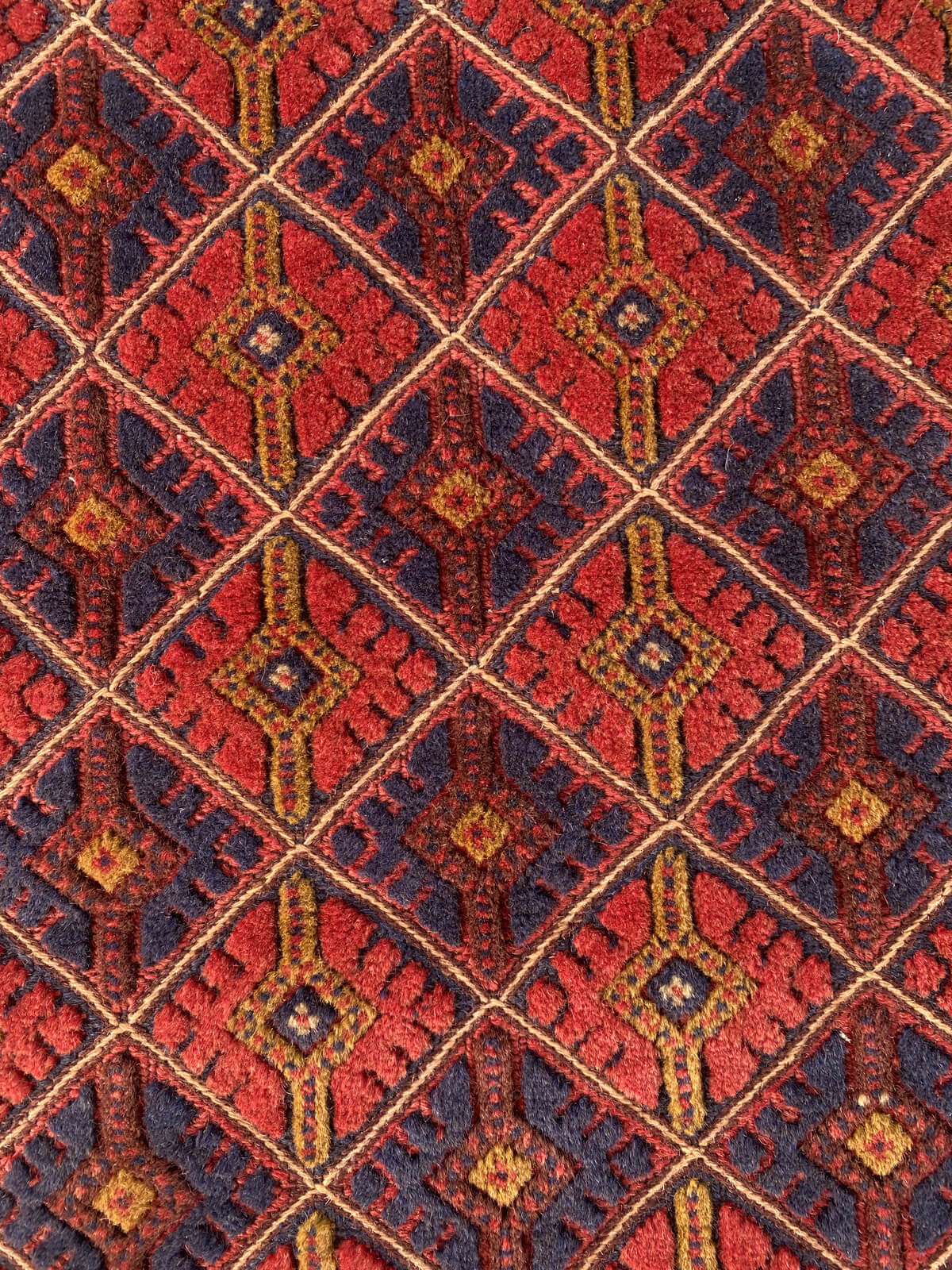 Handmade Afghan Tribal Meshwani Rug 112x106 cm KAS#786