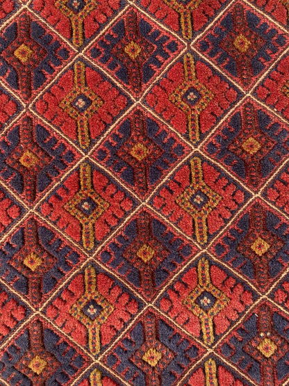 Handmade Afghan Tribal Meshwani Rug 112x106 cm KAS#786