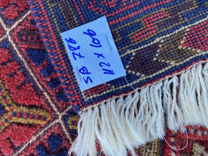 Handmade Afghan Tribal Meshwani Rug 112x106 cm KAS#786