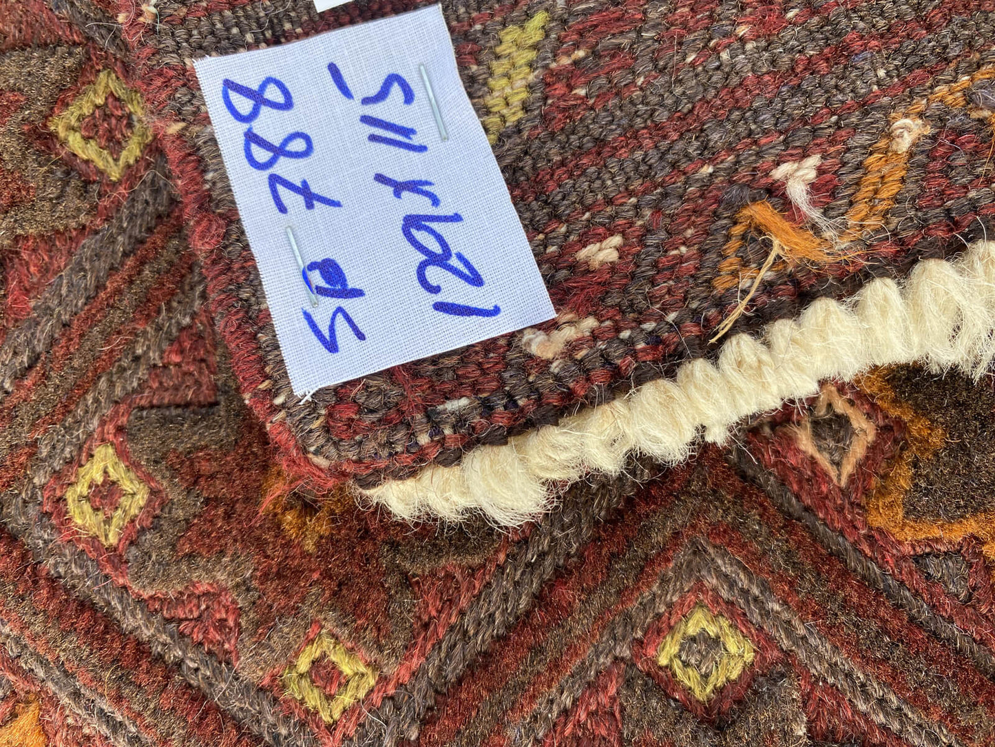 Handmade Afghan Tribal Meshwani Rug 129x115 cm KAS#788