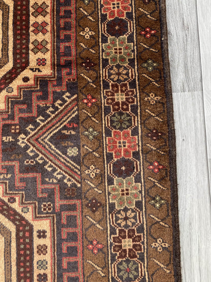 Handmade Afghan Balochi Rug 210x118 cm KAS#790