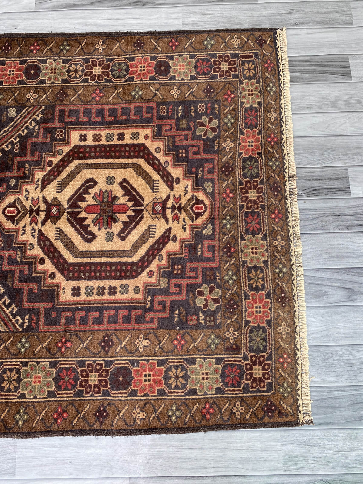 Handmade Afghan Balochi Rug 210x118 cm KAS#790