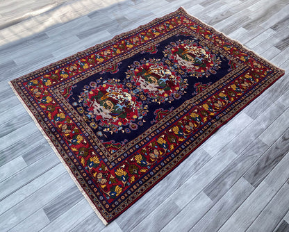 Handmade Afghan Balochi Rug 195x132 cm KAS#793