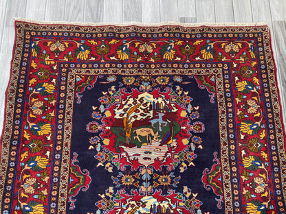 Handmade Afghan Balochi Rug 195x132 cm KAS#793