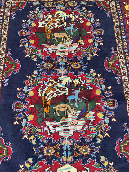 Handmade Afghan Balochi Rug 195x132 cm KAS#793