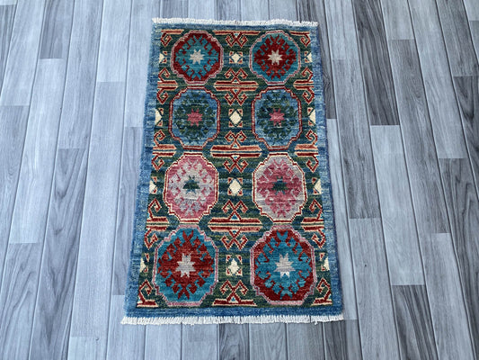 Handmade Afghan Chobi Rug 93x57 cm KAS#794