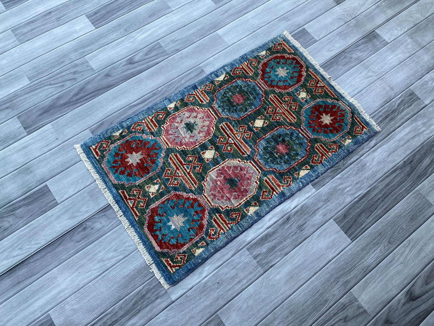 Handmade Afghan Chobi Rug 93x57 cm KAS#794