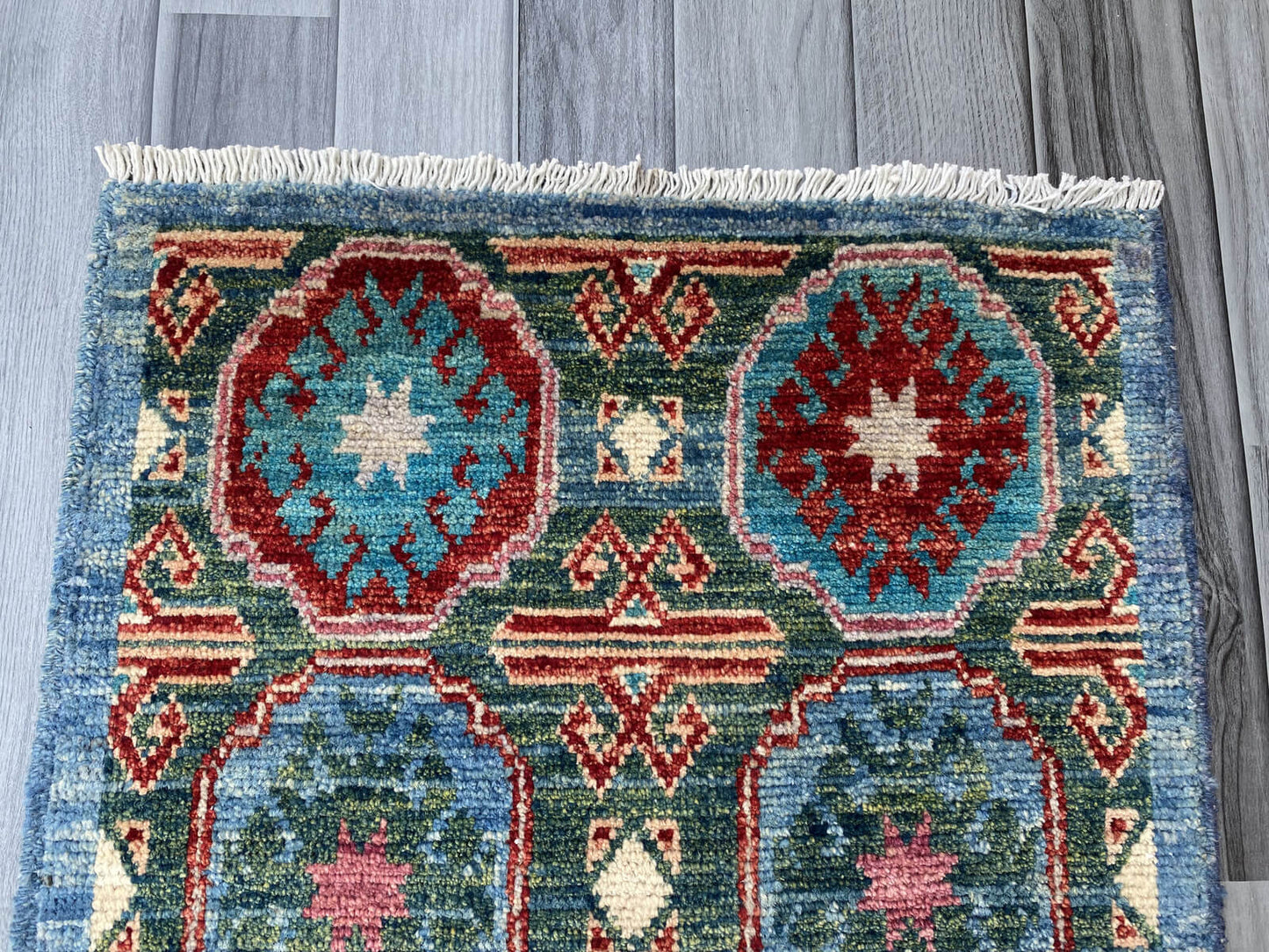 Handmade Afghan Chobi Rug 93x57 cm KAS#794