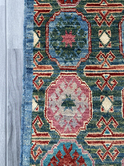Handmade Afghan Chobi Rug 93x57 cm KAS#794
