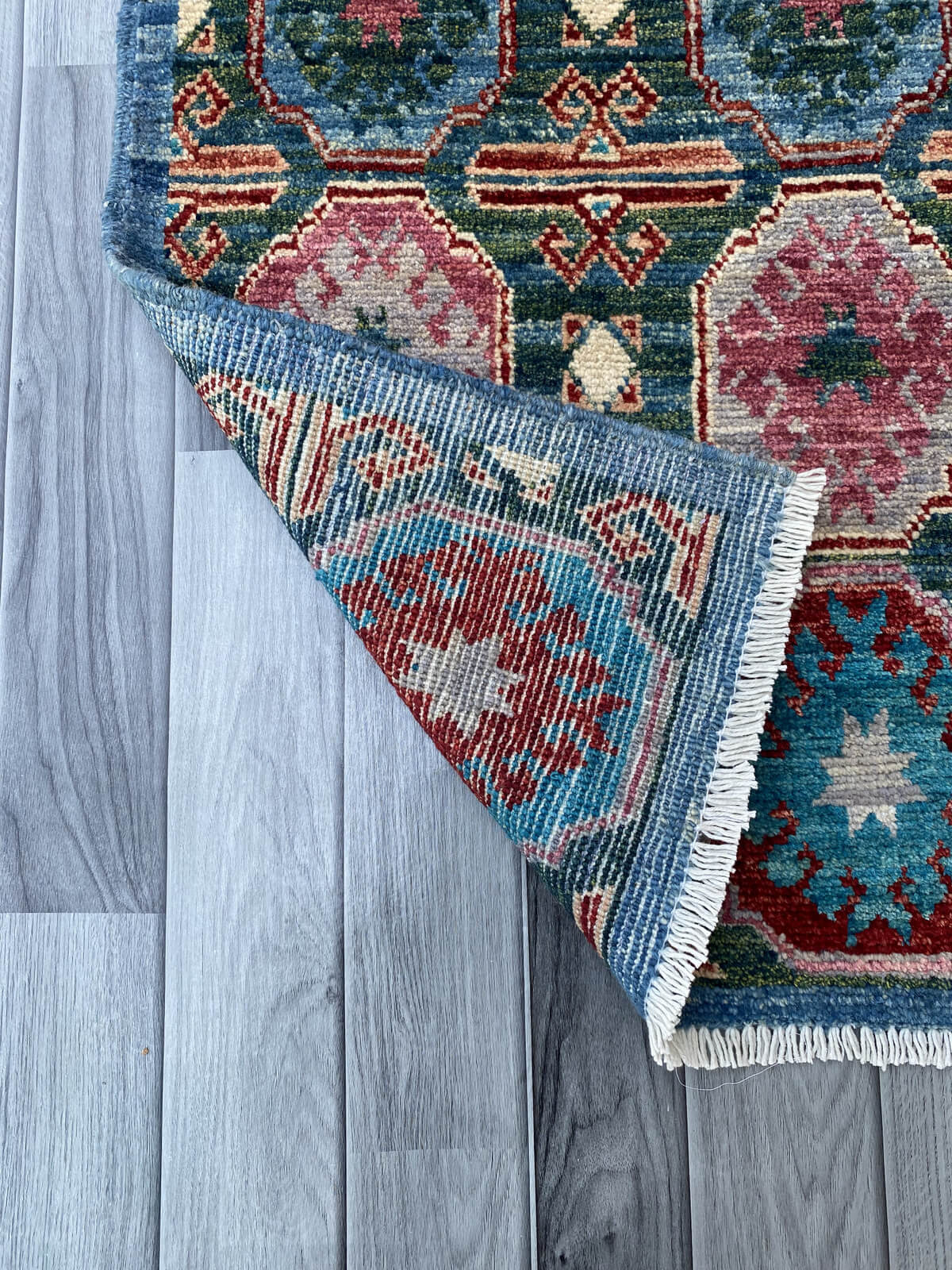 Handmade Afghan Chobi Rug 93x57 cm KAS#794