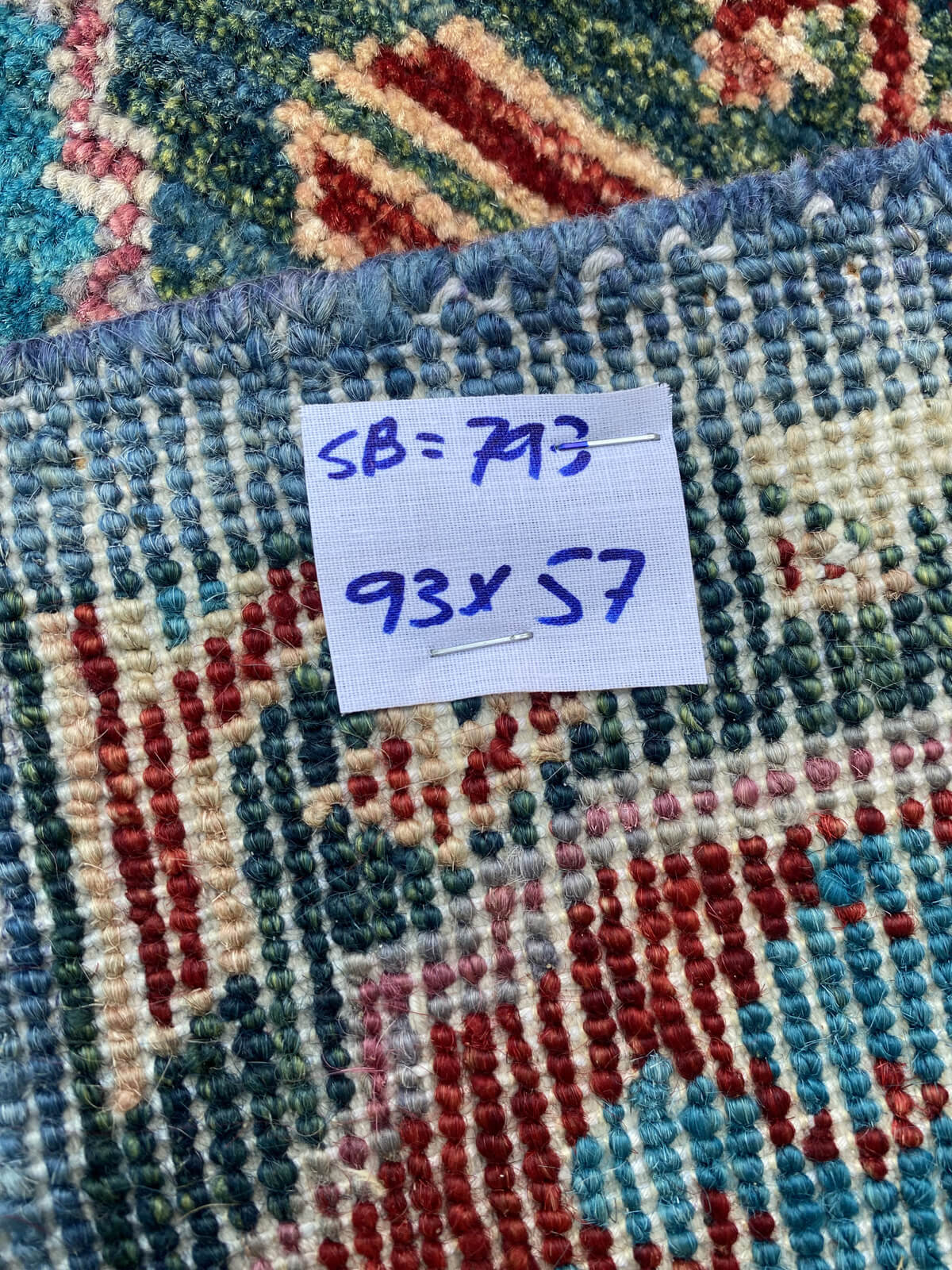Handmade Afghan Chobi Rug 93x57 cm KAS#794