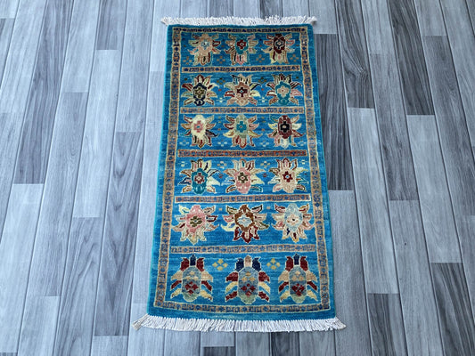 Handmade Afghan Chobi Rug 100x53 cm KAS#795