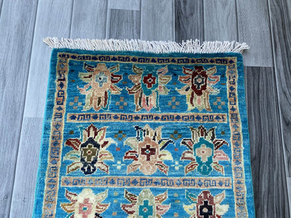 Handmade Afghan Chobi Rug 100x53 cm KAS#795