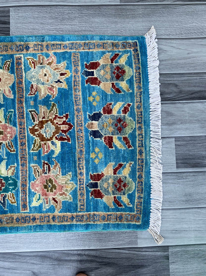 Handmade Afghan Chobi Rug 100x53 cm KAS#795