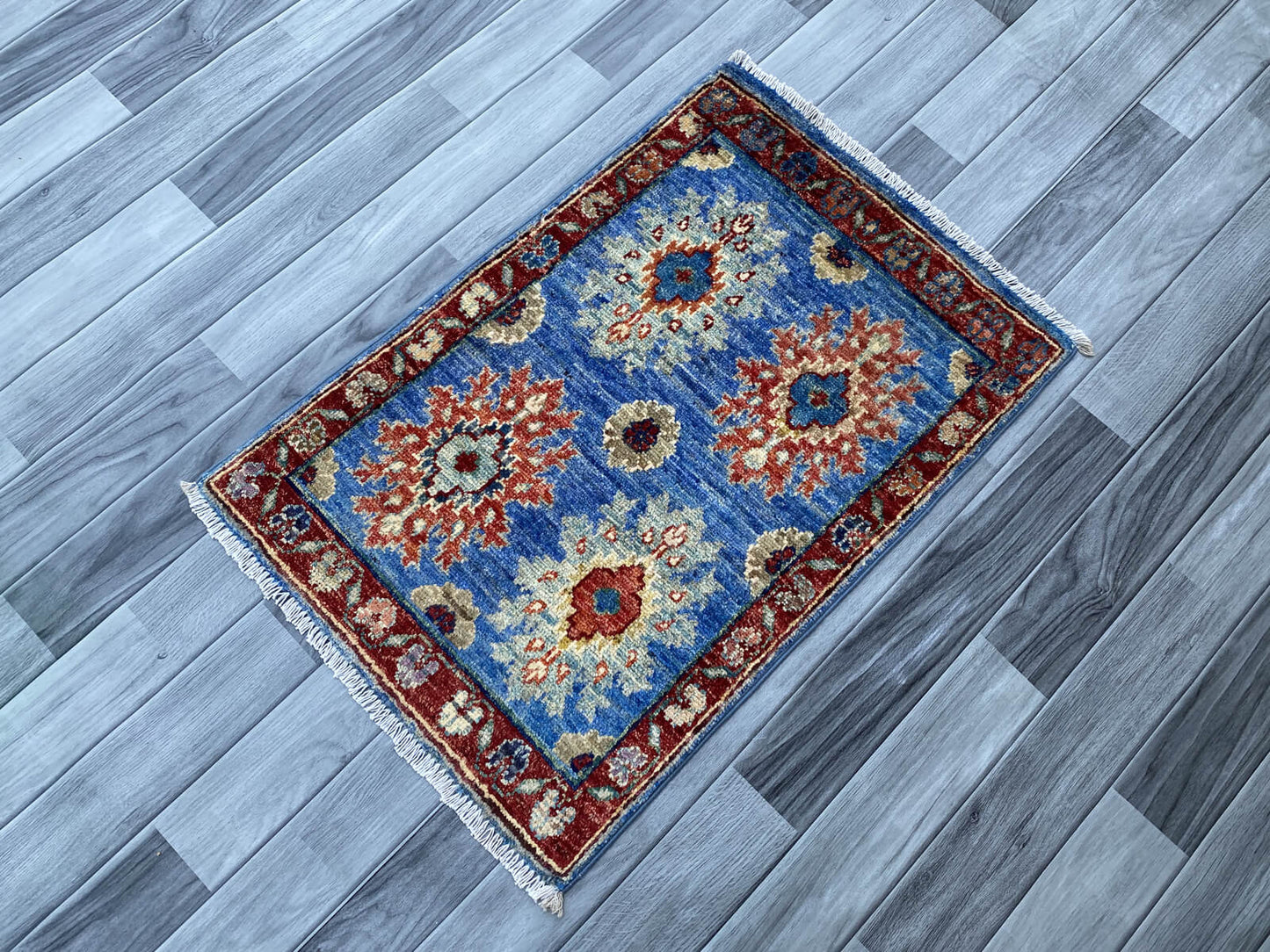 Handmade Afghan Chobi Rug 86x56 cm KAS#796