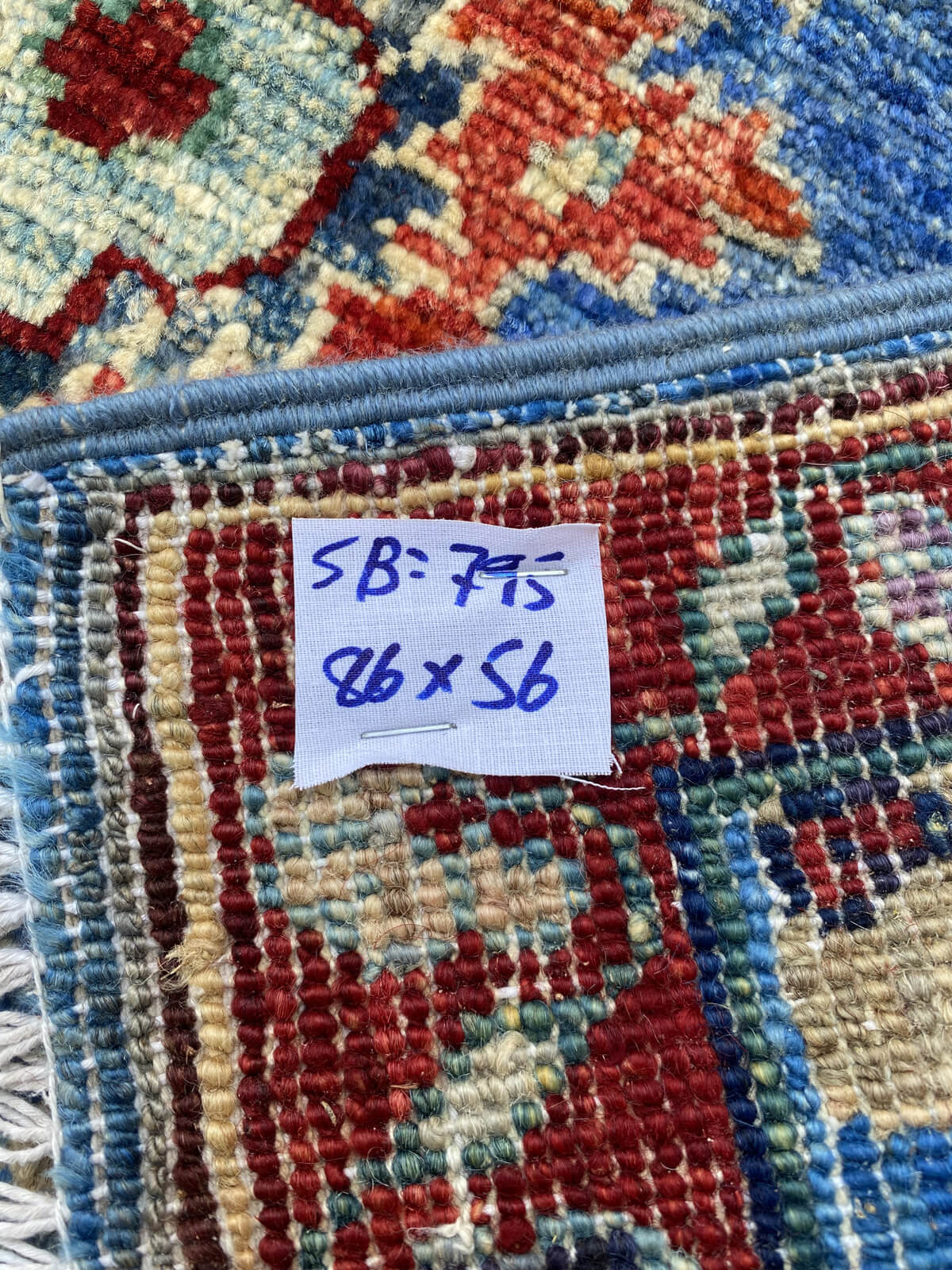 Handmade Afghan Chobi Rug 86x56 cm KAS#796