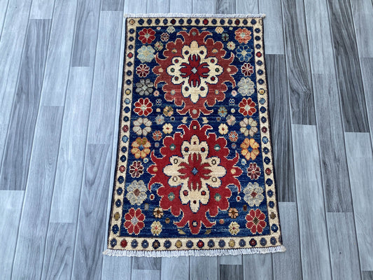 Handmade Afghan Chobi Rug 91x57 cm KAS#797