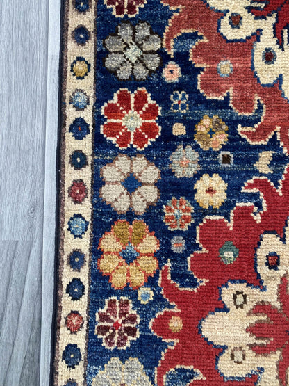 Handmade Afghan Chobi Rug 91x57 cm KAS#797