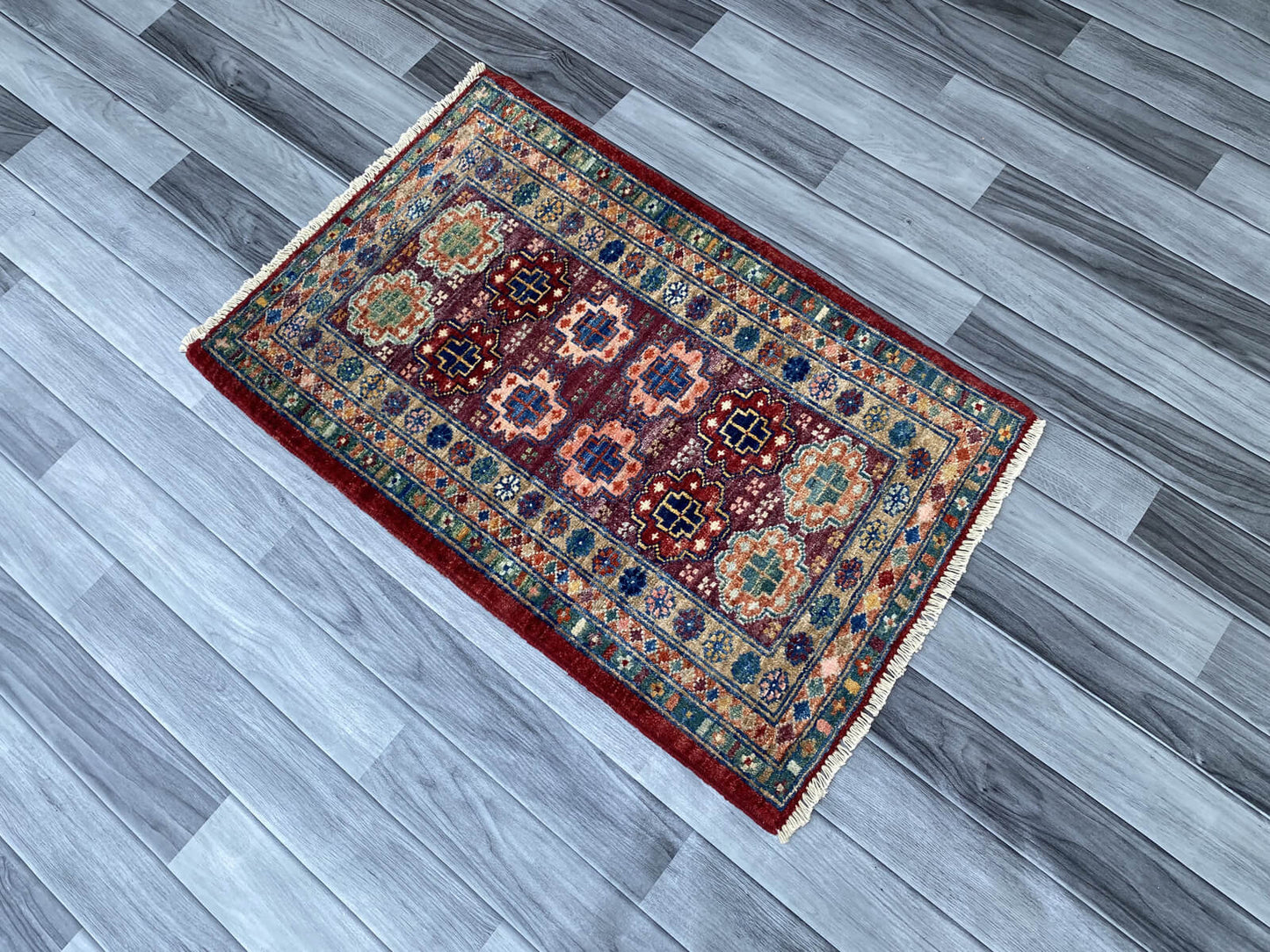 Handmade Afghan Chobi Rug 96x63 cm KAS#798