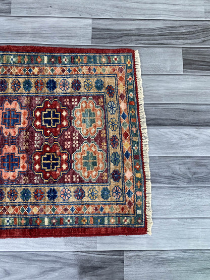 Handmade Afghan Chobi Rug 96x63 cm KAS#798