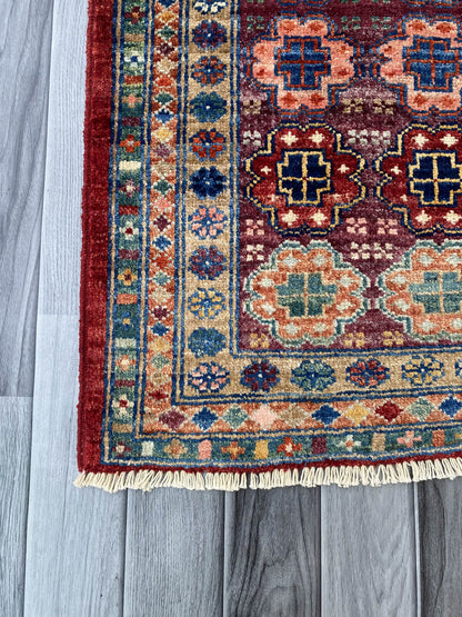 Handmade Afghan Chobi Rug 96x63 cm KAS#798