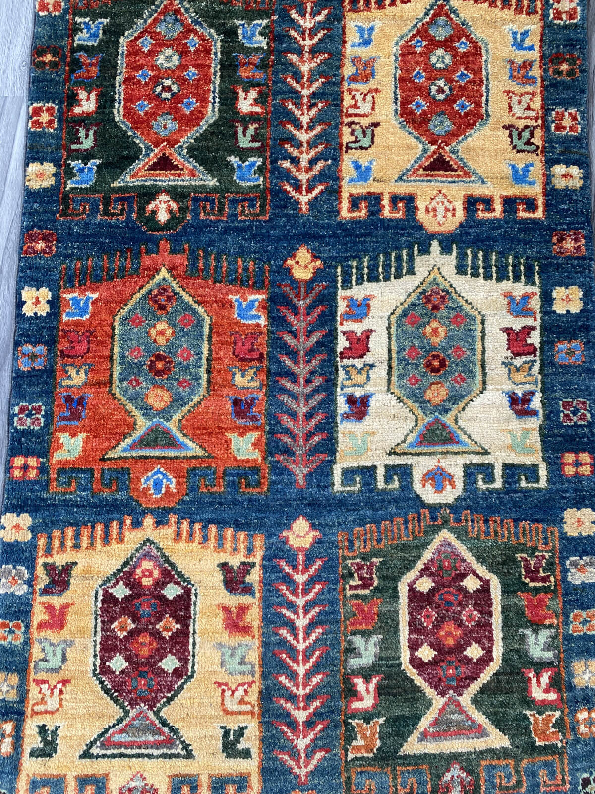 Handmade Afghan Chobi Rug 89x60 cm KAS#799