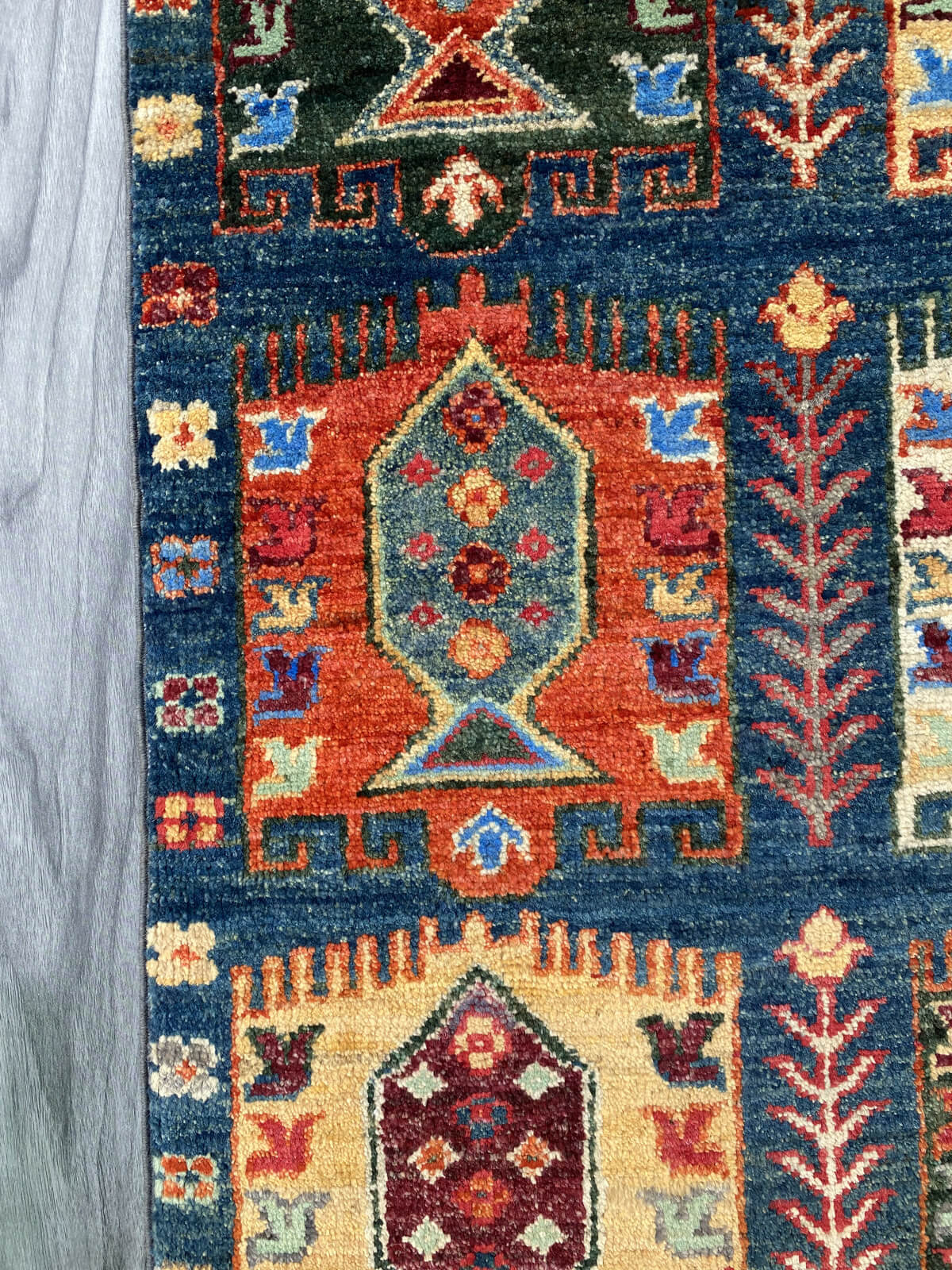 Handmade Afghan Chobi Rug 89x60 cm KAS#799