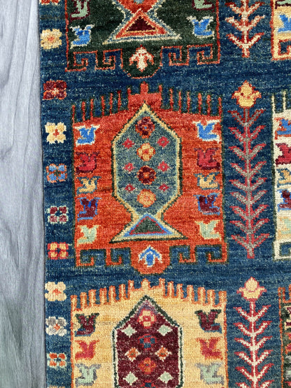Handmade Afghan Chobi Rug 89x60 cm KAS#799