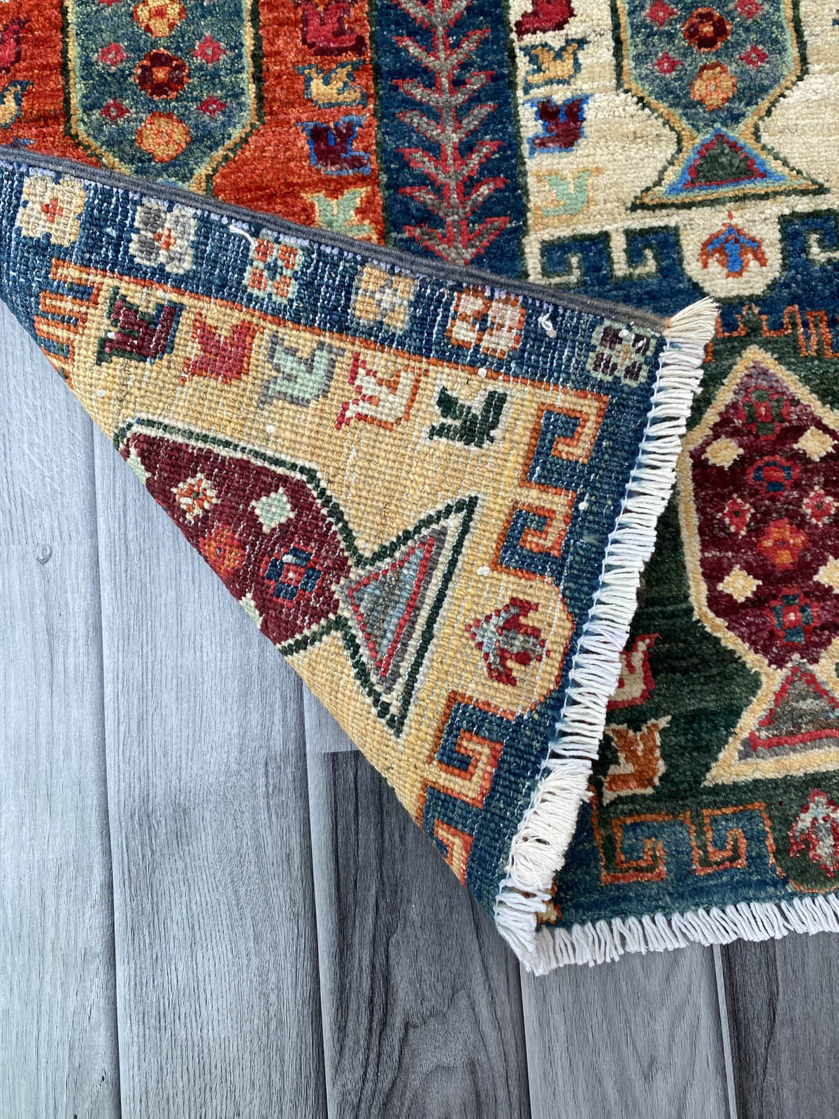 Handmade Afghan Chobi Rug 89x60 cm KAS#799