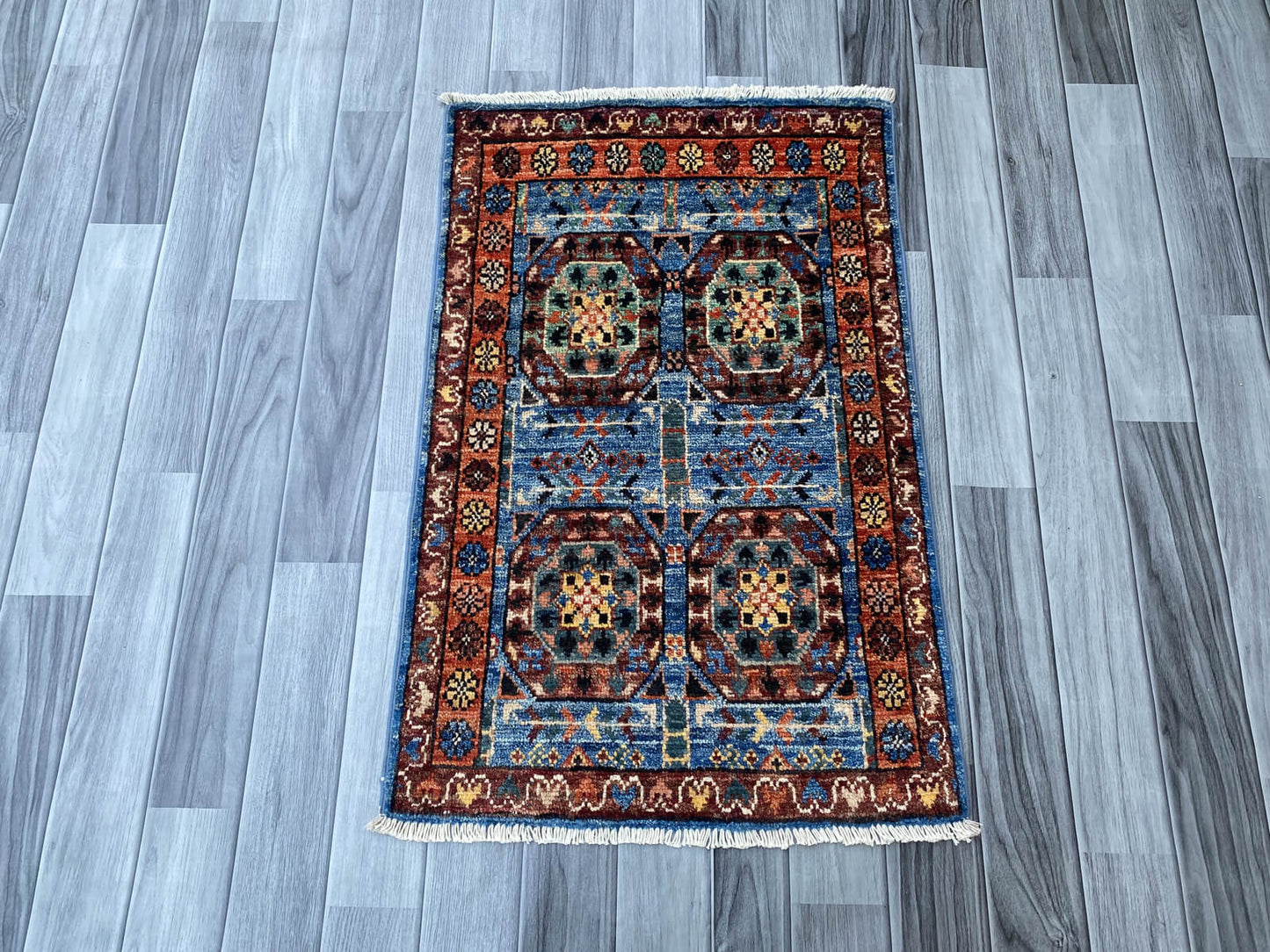 Handmade Afghan Chobi Rug 89x59 cm KAS#800