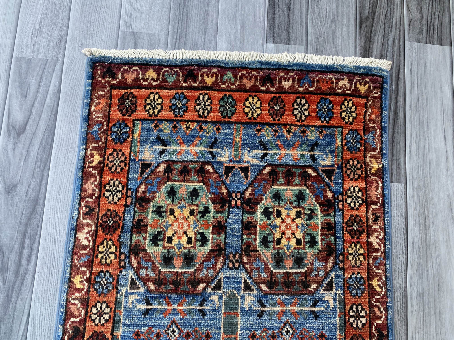 Handmade Afghan Chobi Rug 89x59 cm KAS#800